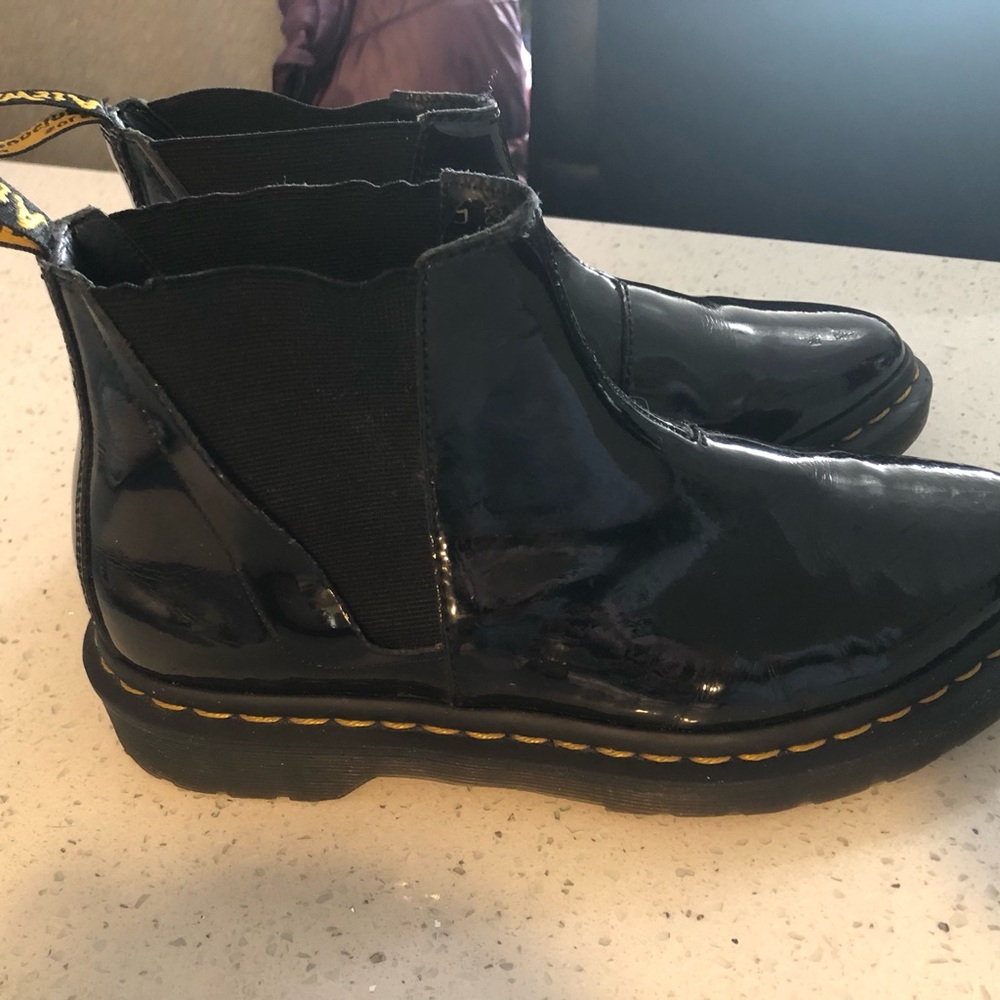 Dr. Martens Patent Leather Chelsea Boots - Bianca